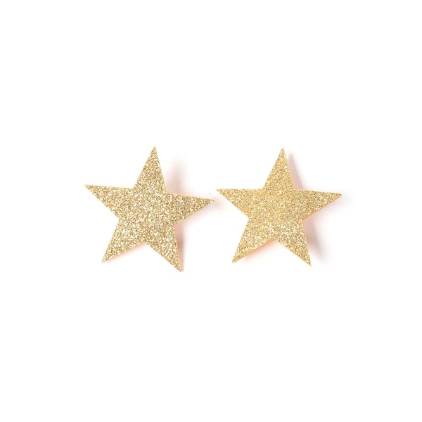 Patches glitter ster, goud