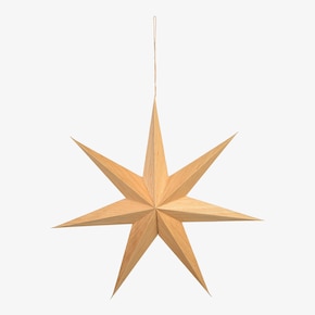 Étoile décorative en papier Wood