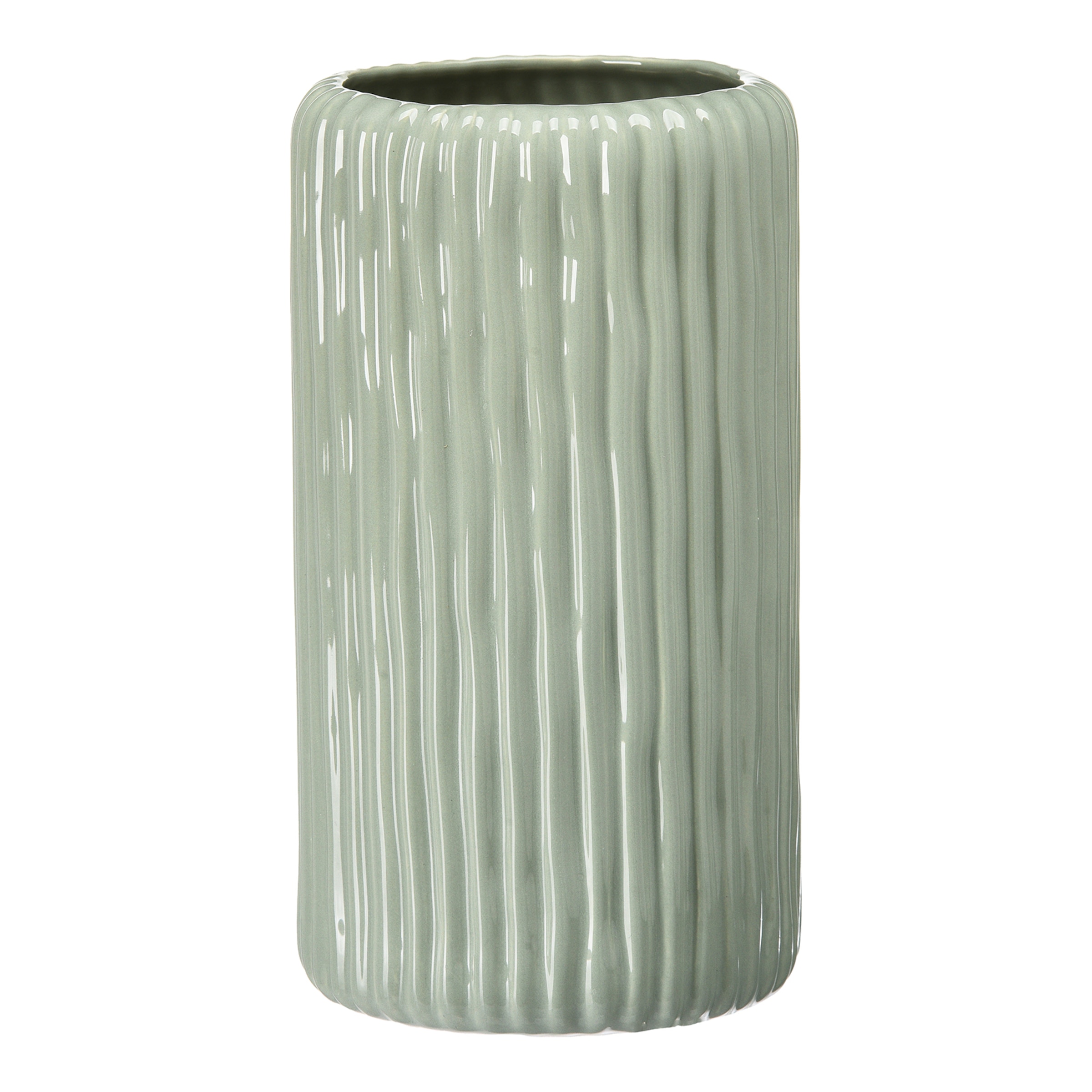 Vase KERAMIK ca.11x20cm, hellgrün günstig online kaufen