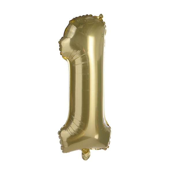 XL-Folienballon Nummer 1, altgold