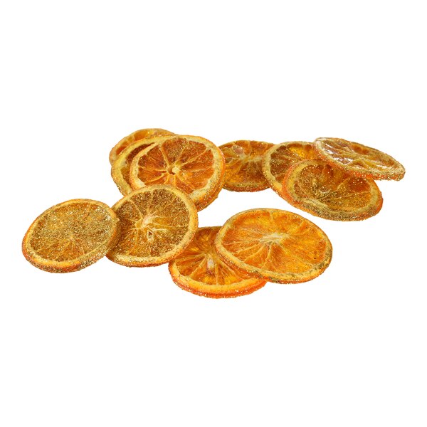 Deko-Orangenscheiben Glitter, orange