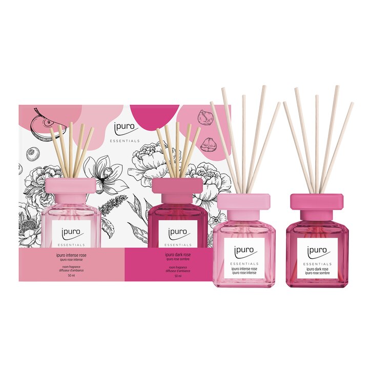 ESSENTIALS Raumduft-Set Intense Rose & Dark Rose