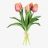 Umelý kvet zväzku Tulipány broskyňa