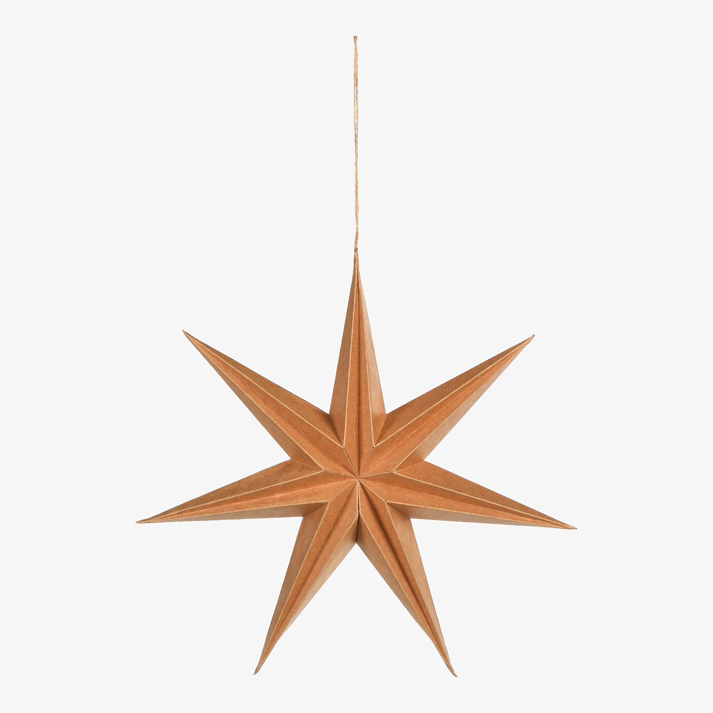 Étoile décorative en papier plié