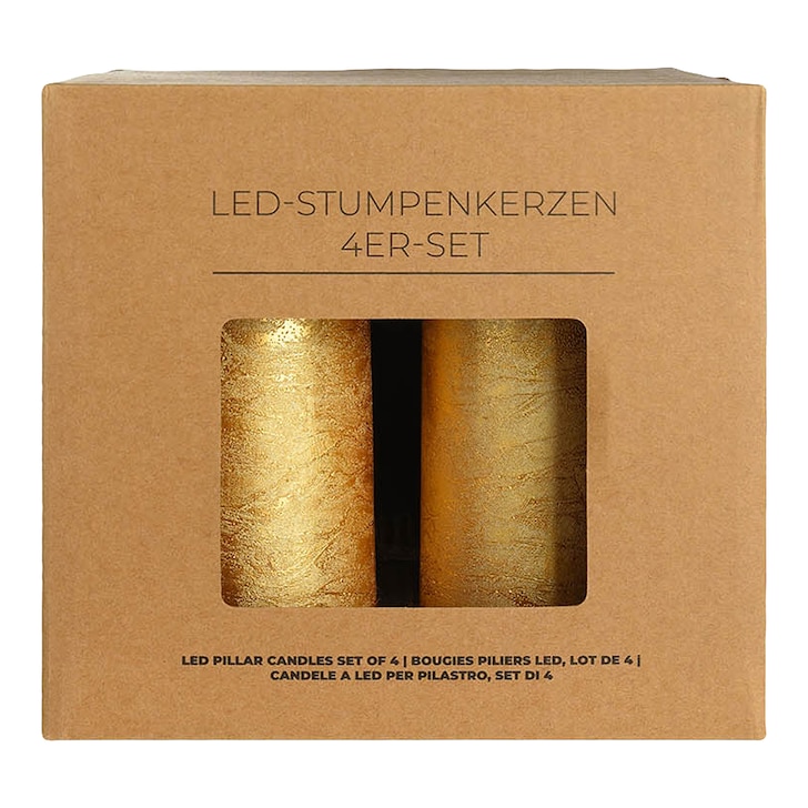 LED-Stumpenkerzen-Set