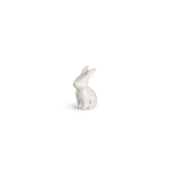 Mini-figurine décorative Lapin, blanc