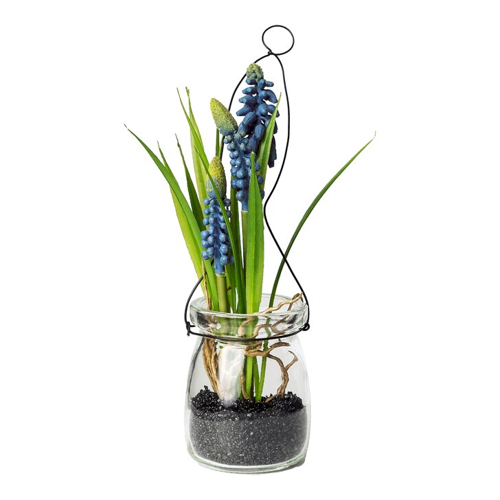 Achetez Fleur artificielle jacinthe dans vase en verre en ligne | DÉPÔT