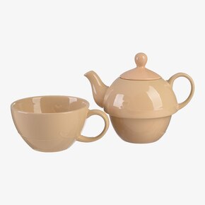 Čajová kanvica na čaj pre jednu osobu so šálkou