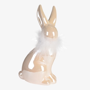 Decoratief figuur konijn veer krans