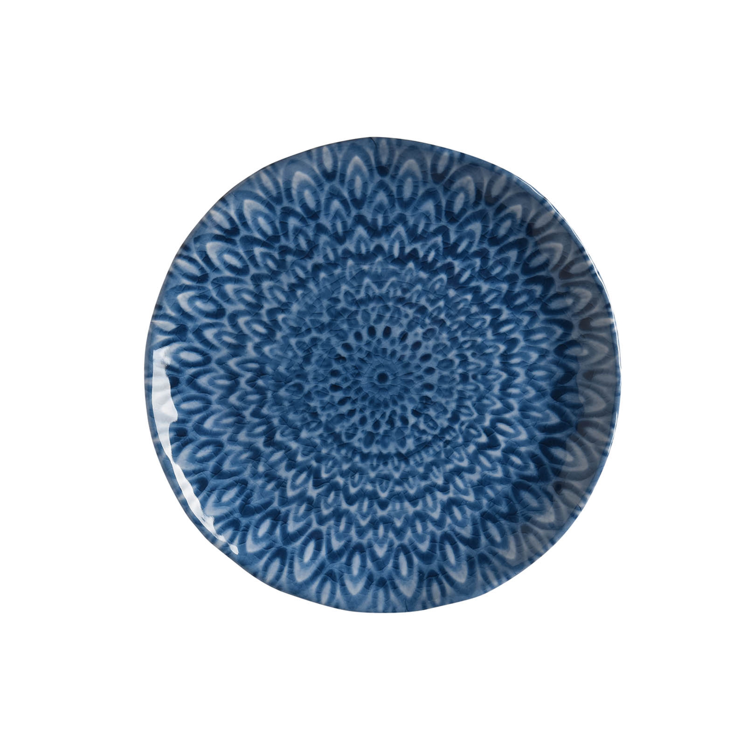 Picknick-Teller Mandala, D:26,5cm, blau