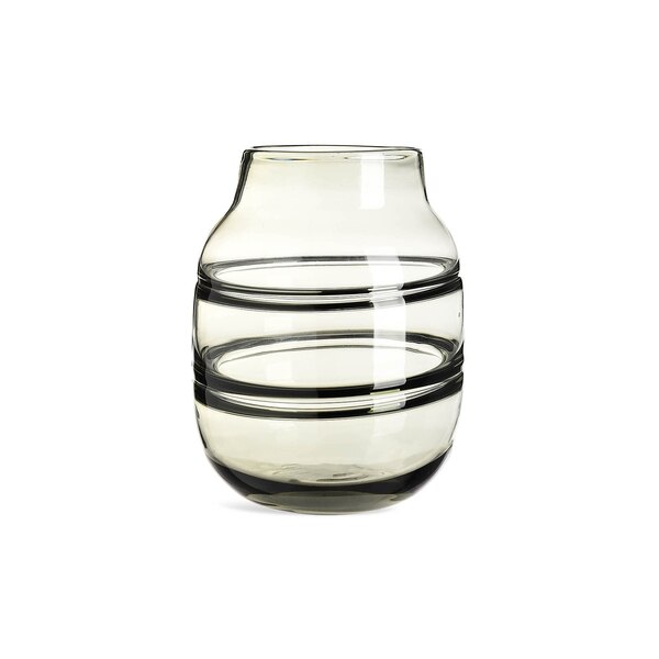 Vase Streifen aus Glas, D16cm x H20cm, grau DEPOT