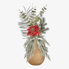 Vase ballon Classic Christmas avec fleurs artificielles