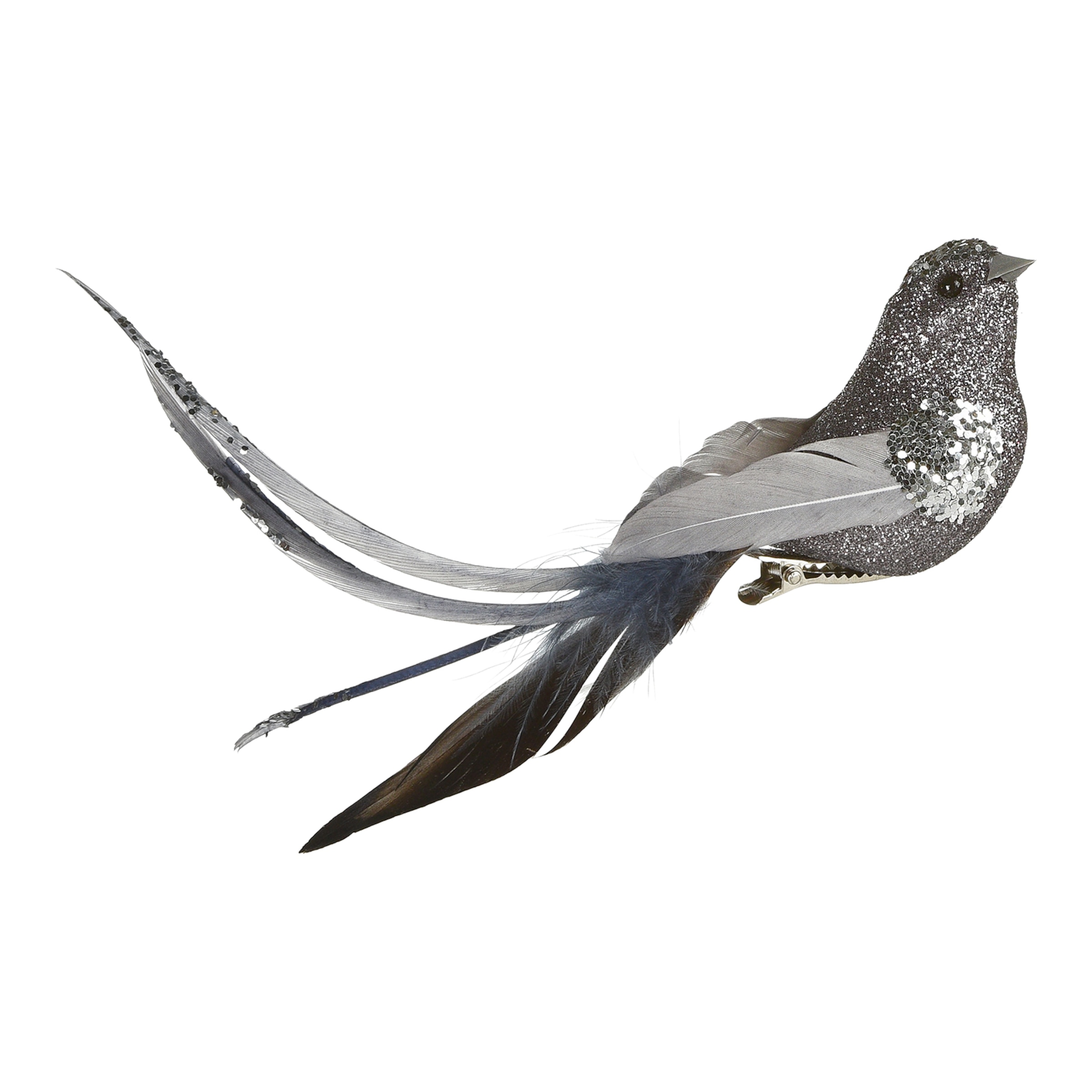 Figurine décorative oiseau sur clip