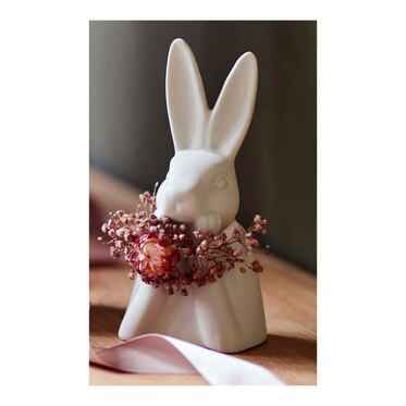 Deko-Figur-Set Trockenblütenkranz mit Hase