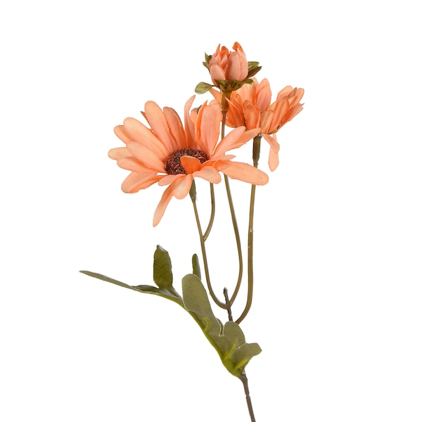 Kunst-Blumenpick Margerite, pfirsich