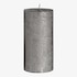 Bougie pilier finition métallisée gris