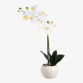 Kunstblume Orchidee Phalaenopsis im Topf