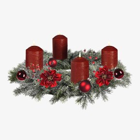 Set de couronne de l'Avent décorative Classic Christmas