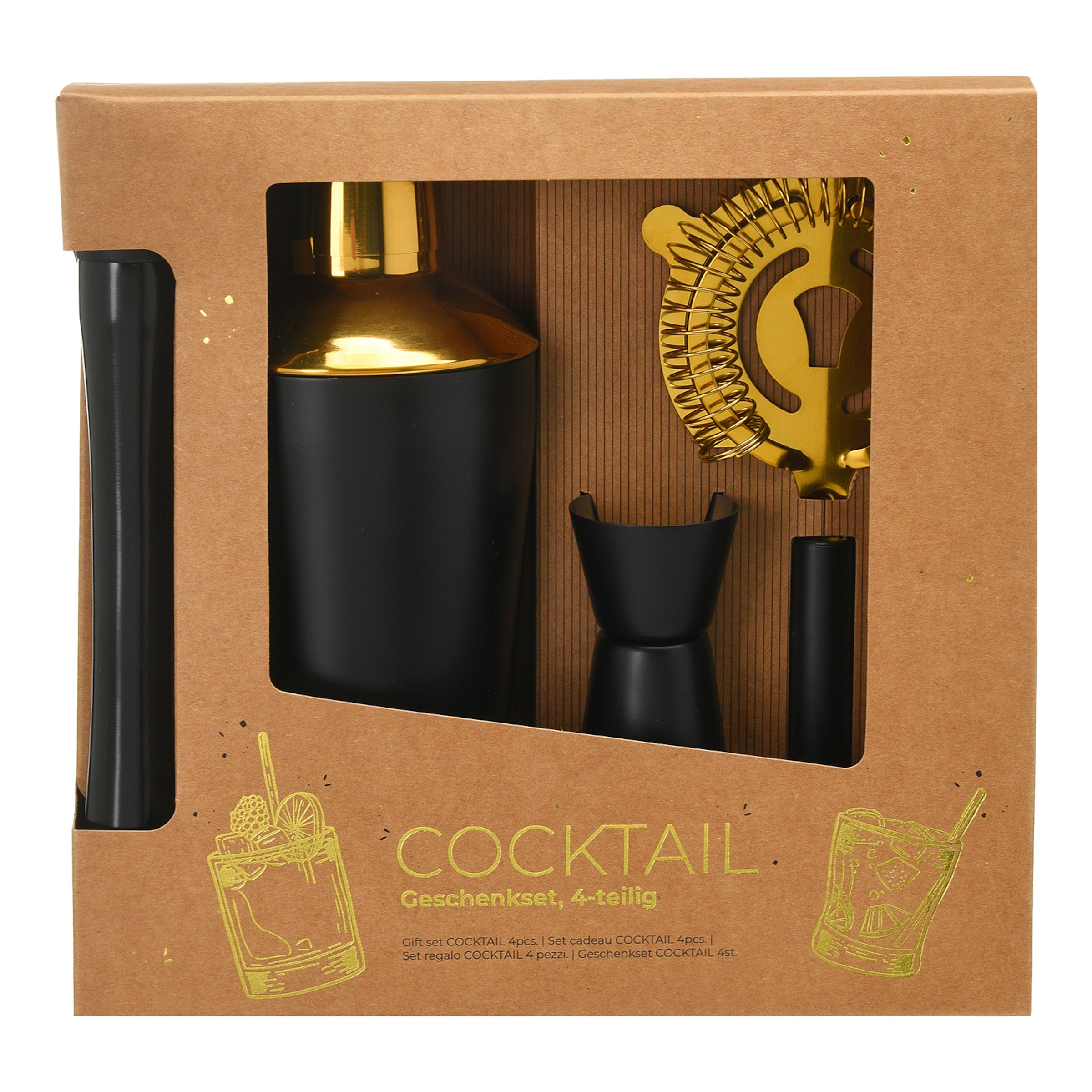 Geschenk-Set Cocktail schwarz | DEPOT