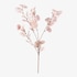 Umelá vetva eukalyptu, trblietavá svetlo ružová