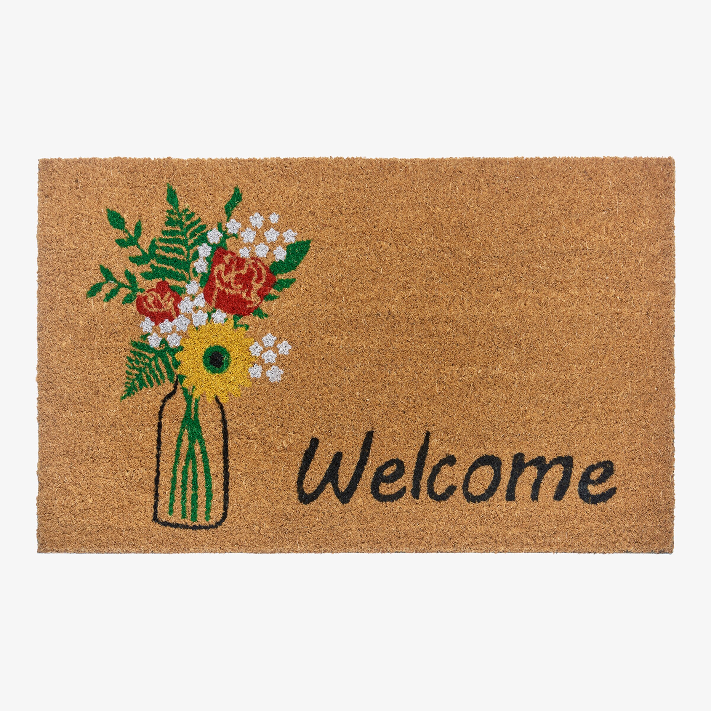 Fußmatte Welcome & Flowers 
