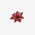 Fleur artificielle scintillante étoile de Noël sur clip rouge