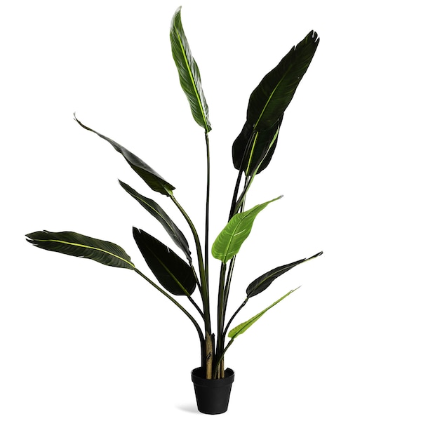 Kunstpflanze Palme im Topf, grün