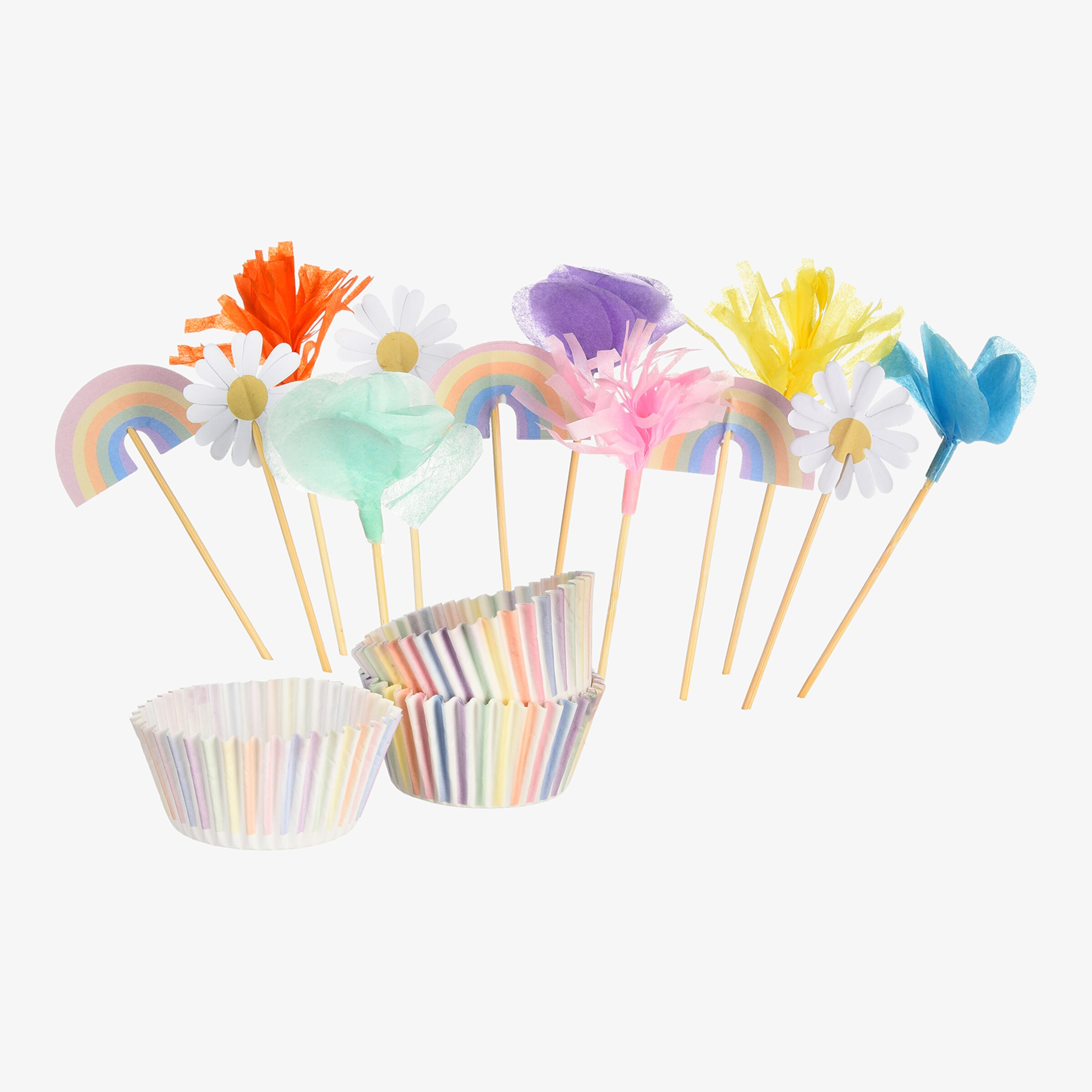 Set de décoration pour muffins/cupcakes Rainbow