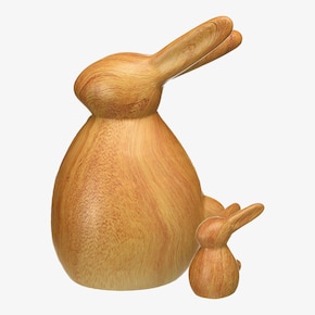 Deko-Figur-Set Hase Wood Optic
