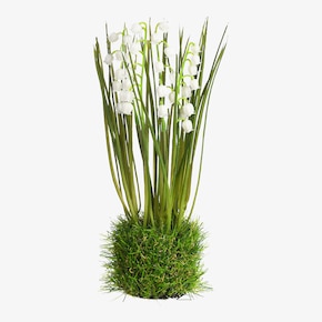 Fleur artificielle Muguet en boule d'herbe