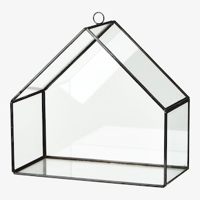 Maison en verre décorative