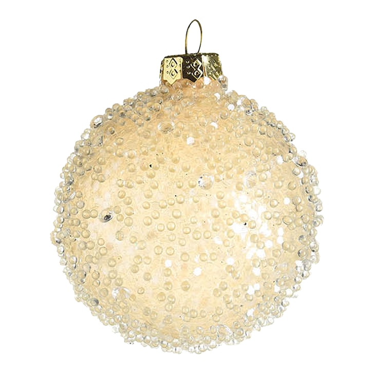 Glas-Weihnachtskugel Glimmer Pearls