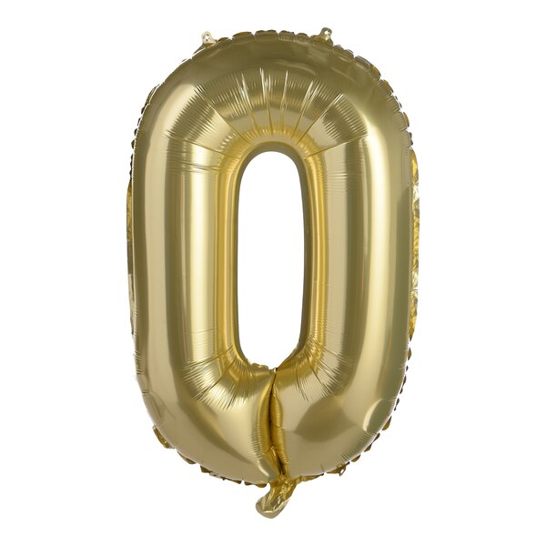 XL-Folienballon Nummer 0, altgold