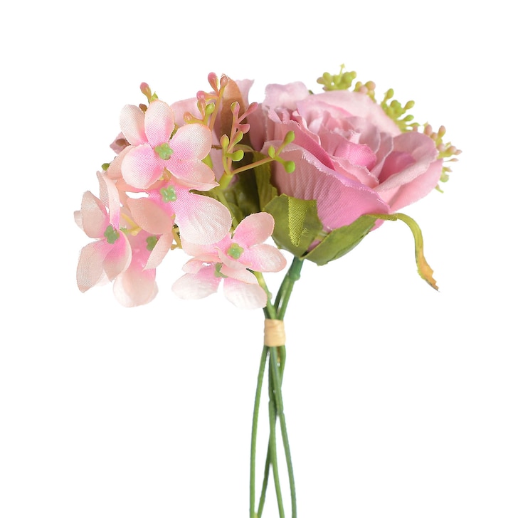 Dekoset Vase mit Blumenbündel, 2-teilig,
