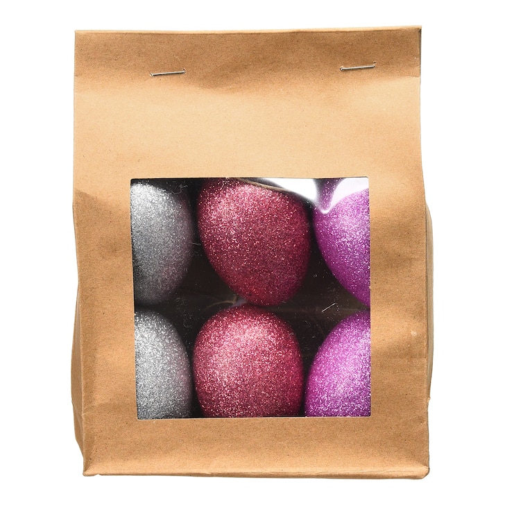 Deko-Anhänger-Set Eier Glitter Dip