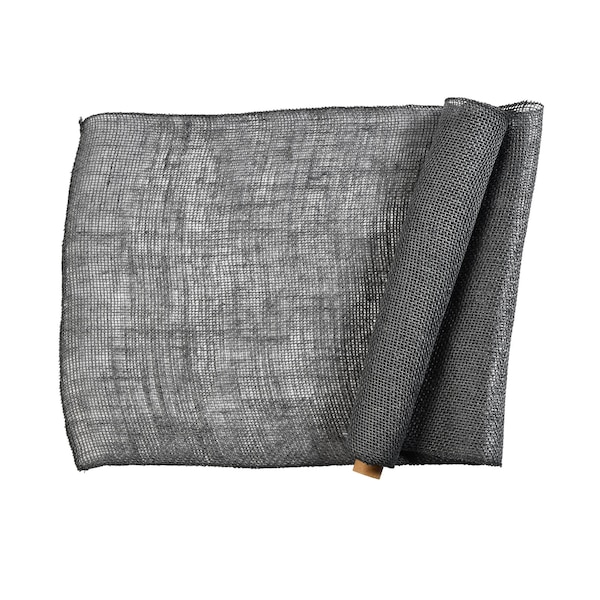 Tissu de décoration en jute, gris foncé
