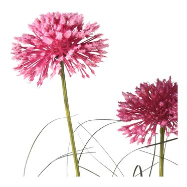Kunstblume Allium im Topf