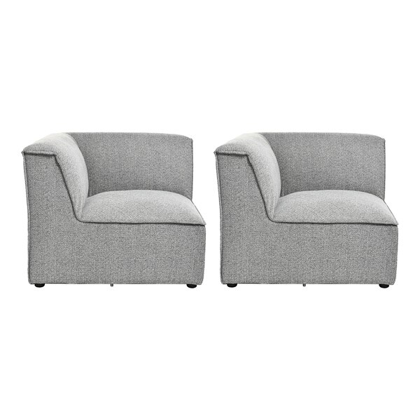 2-Sitzer Sofa-Elemente-Set Leona, grau