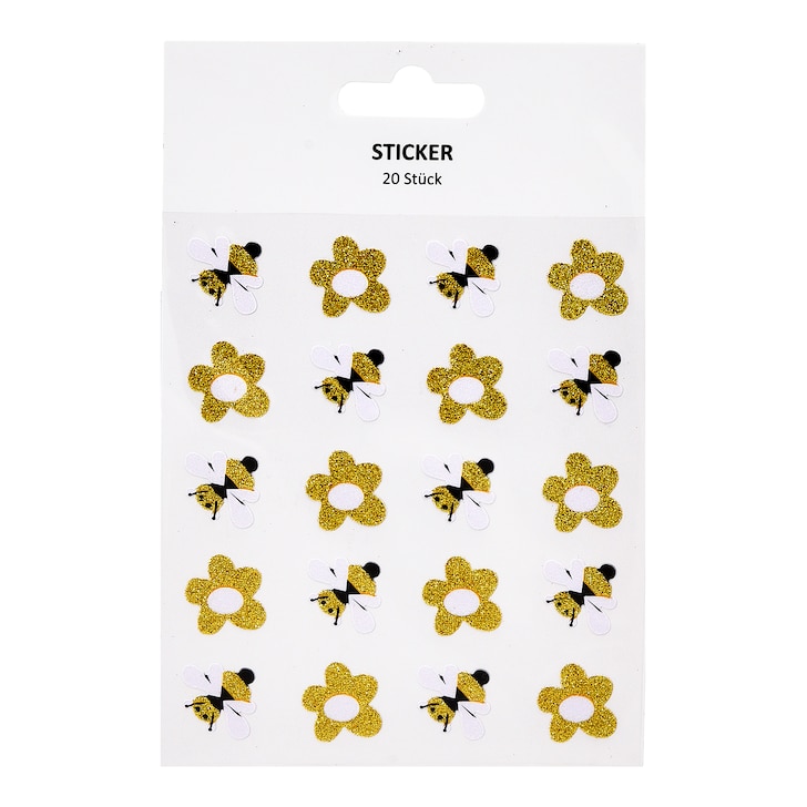 Glitzer-Sticker-Set Biene