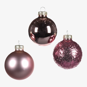 Set de boules de Noël en verre Glimmermix