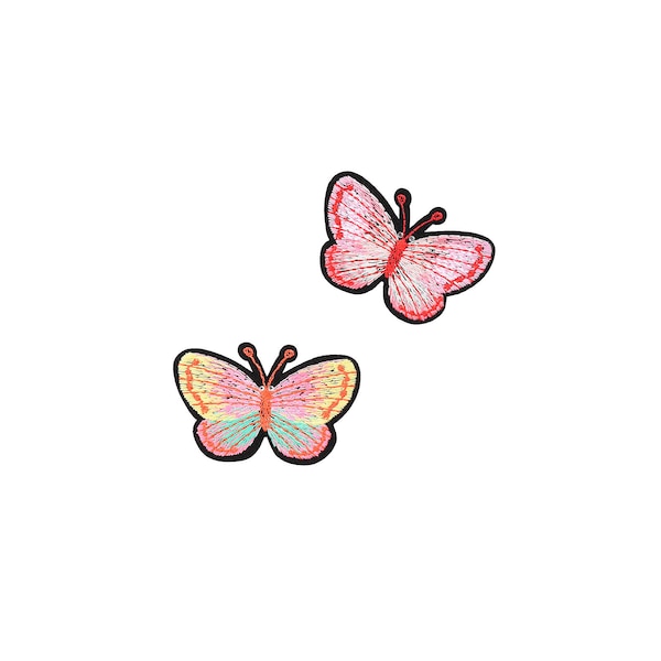 Autocollant Papillon, 2 pièces, multicolore