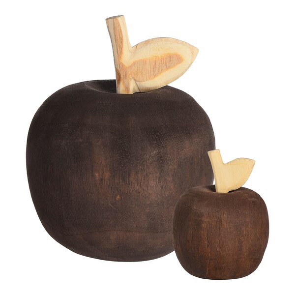 Set d'objets décoratifs Pomme, brun