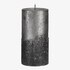 Bougie pilier Metallic Granulat noir