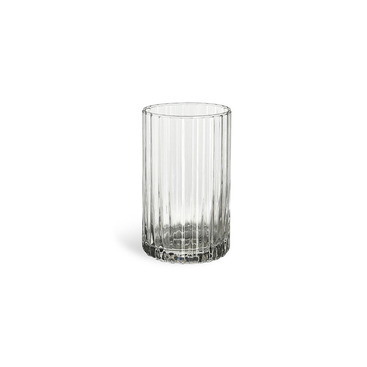 Teelichtglas STRIPES ca.7,5x12cm