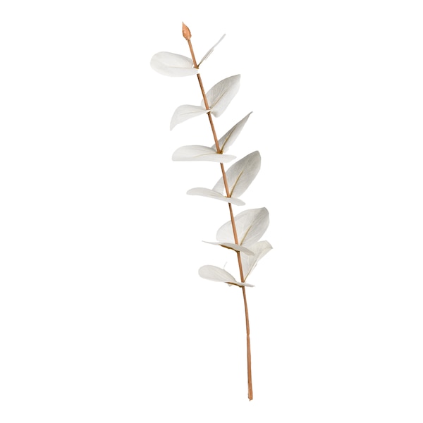 Kunst-Blumenpick Eukalyptus, offweiß
