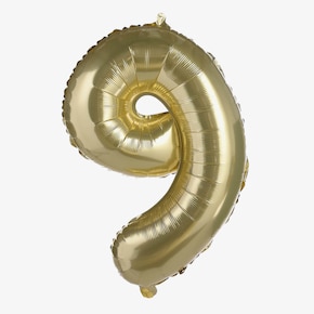 XL folieballon nummer 9