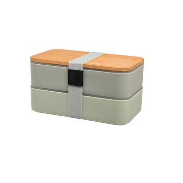 Doppel-Lunchbox mit Mehrwegbesteck