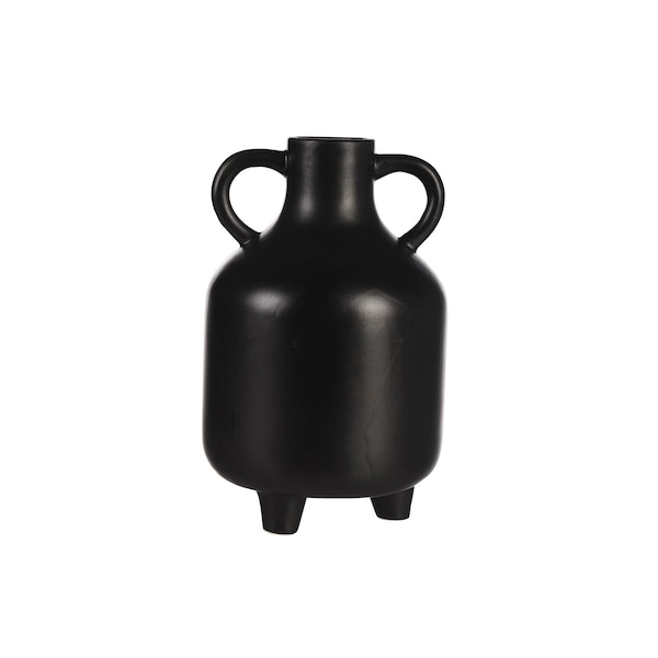 Vase Amphora, schwarz