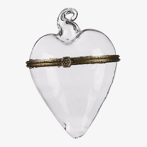 Sklenený stromový šperk Medailón srdca