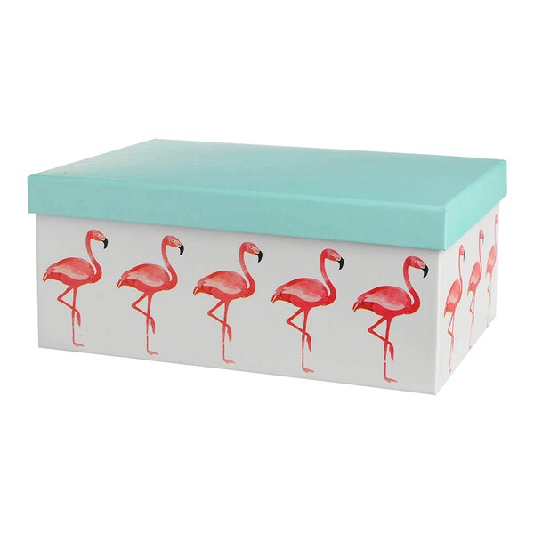 Flamingo geschenkdoos, kleurrijk